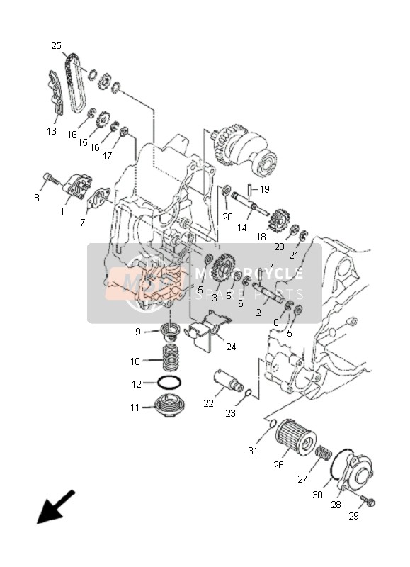 Yamaha YP400 MAJESTY 2007 Oil Pump for a 2007 Yamaha YP400 MAJESTY